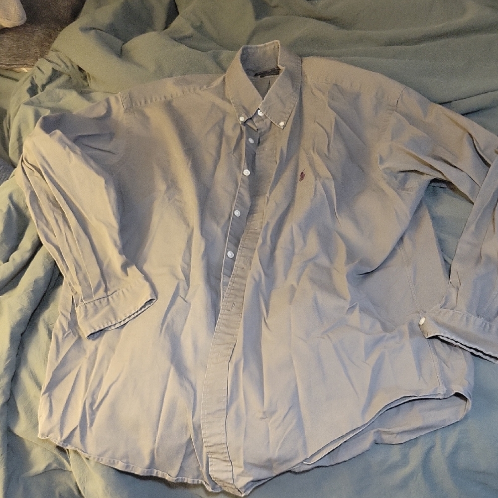 Polo by Ralph Lauren Light Gray Button-Down Shirt